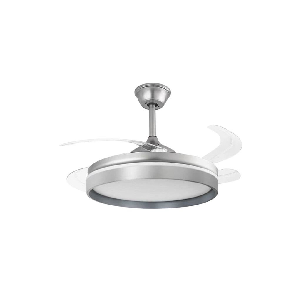 Ventilador de Techo Retractil RANSER ACC CF-301 35W Luz LED Acero/Plateado