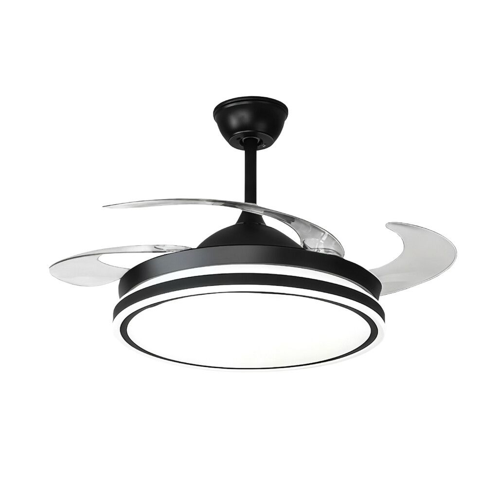 Ventilador De Techo Retráctil Negro EVVO CF-433