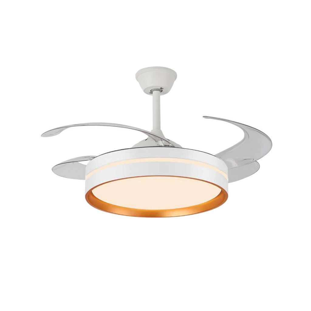 Ventilador de Techo Retractil RANSER ZETA CF-306 Luz Led Slim Blanco