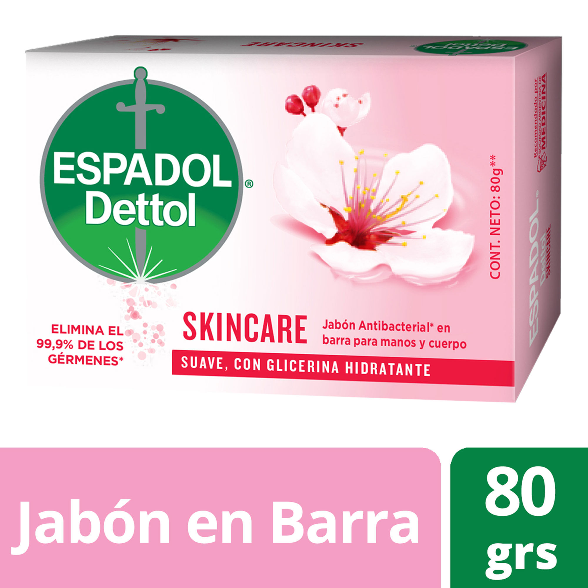 Jabón antibacterial skincare Espadol 80 g