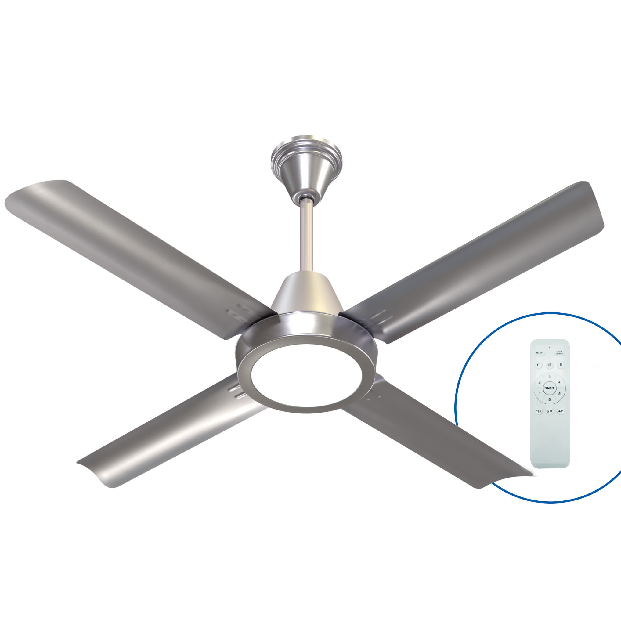 Ventilador de techo VTDC ACERO INOX LED
