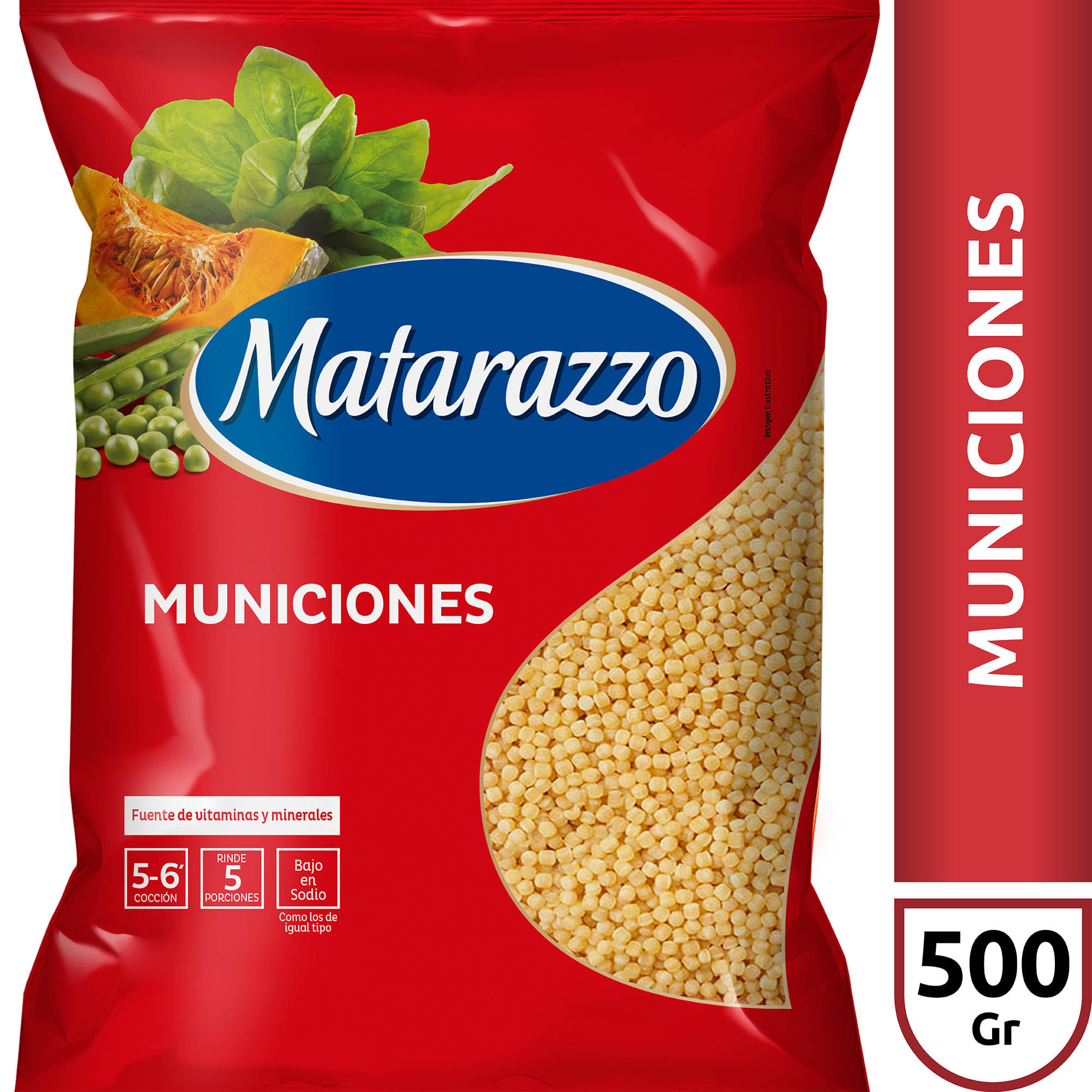 Fideos municiones Matarazzo 500 g.
