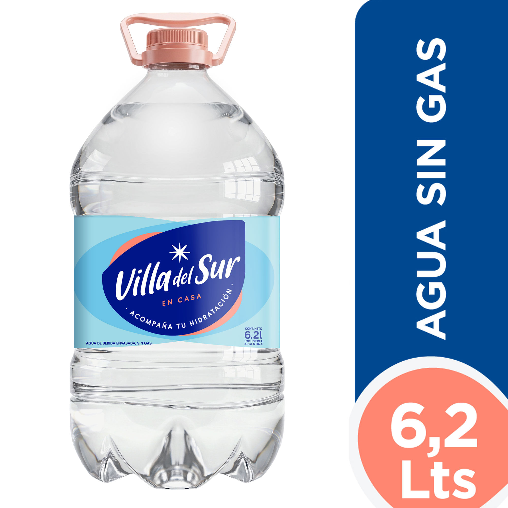 Agua de mesa sin gas Villa del Sur bidón 6,2 lts