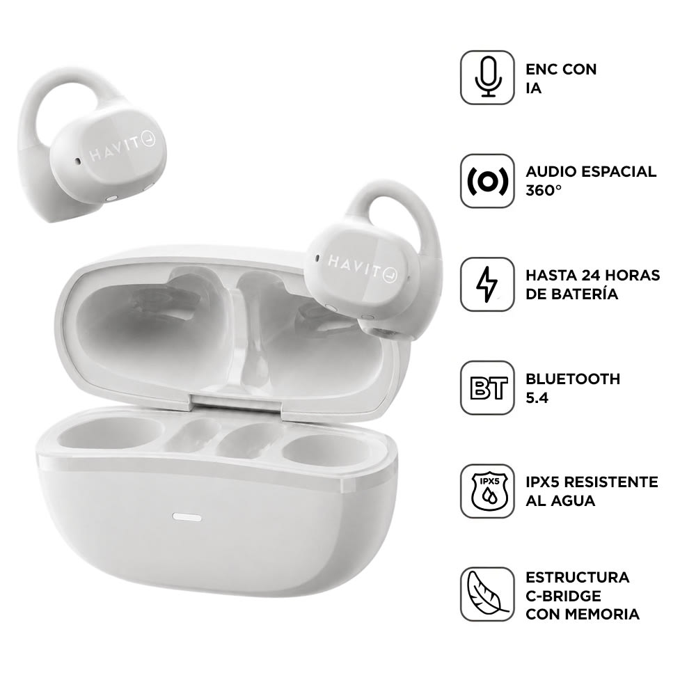 Auriculares Open Ear Havit Ows916 Audio Espacial Bt 5.4
