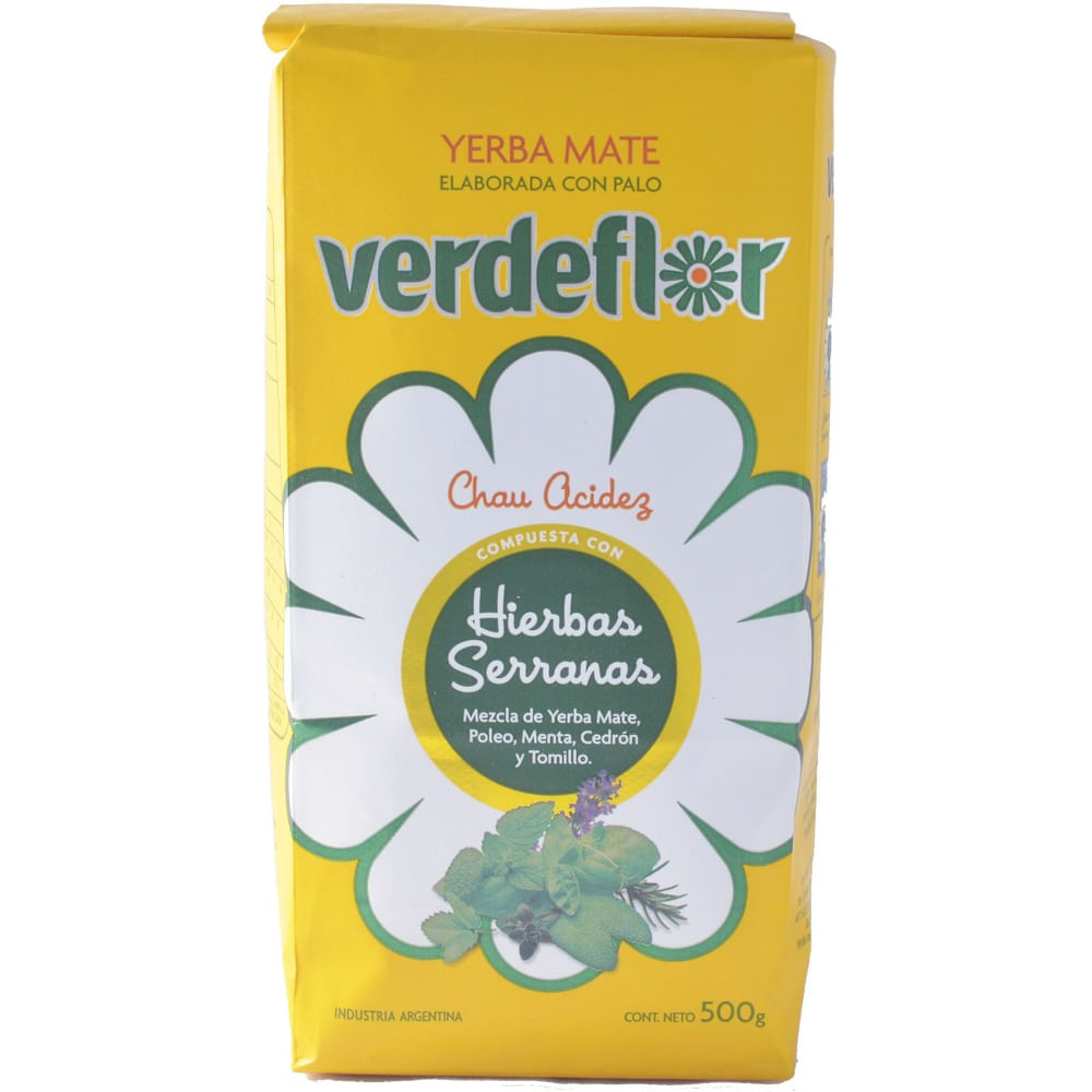 yerba mate verdeflor con hierbas serranas 500 g
