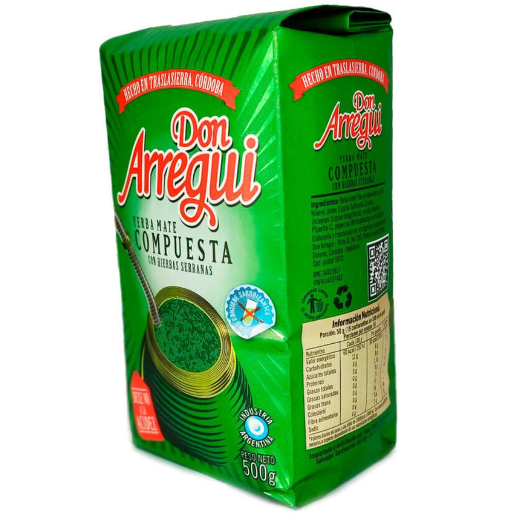 yerba mate compuesta arregui 500 g