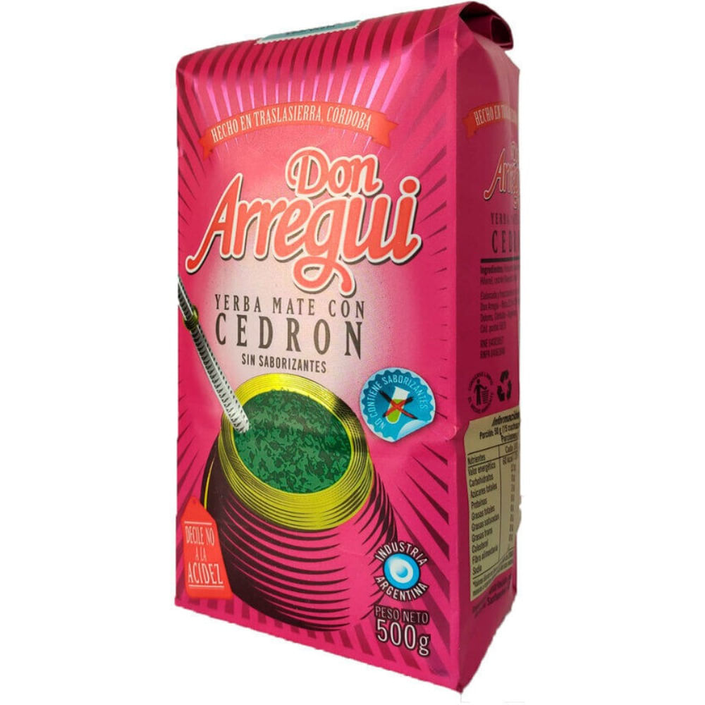 Yerba mate con cedrón Arregui 500 g.
