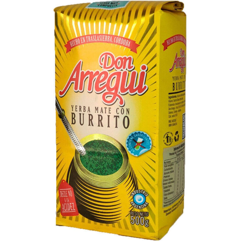 yerba mate con burrito arregui 500 g