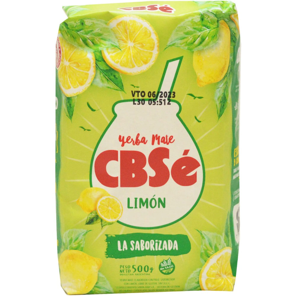 Yerba mate Cbsé limón 500 g.