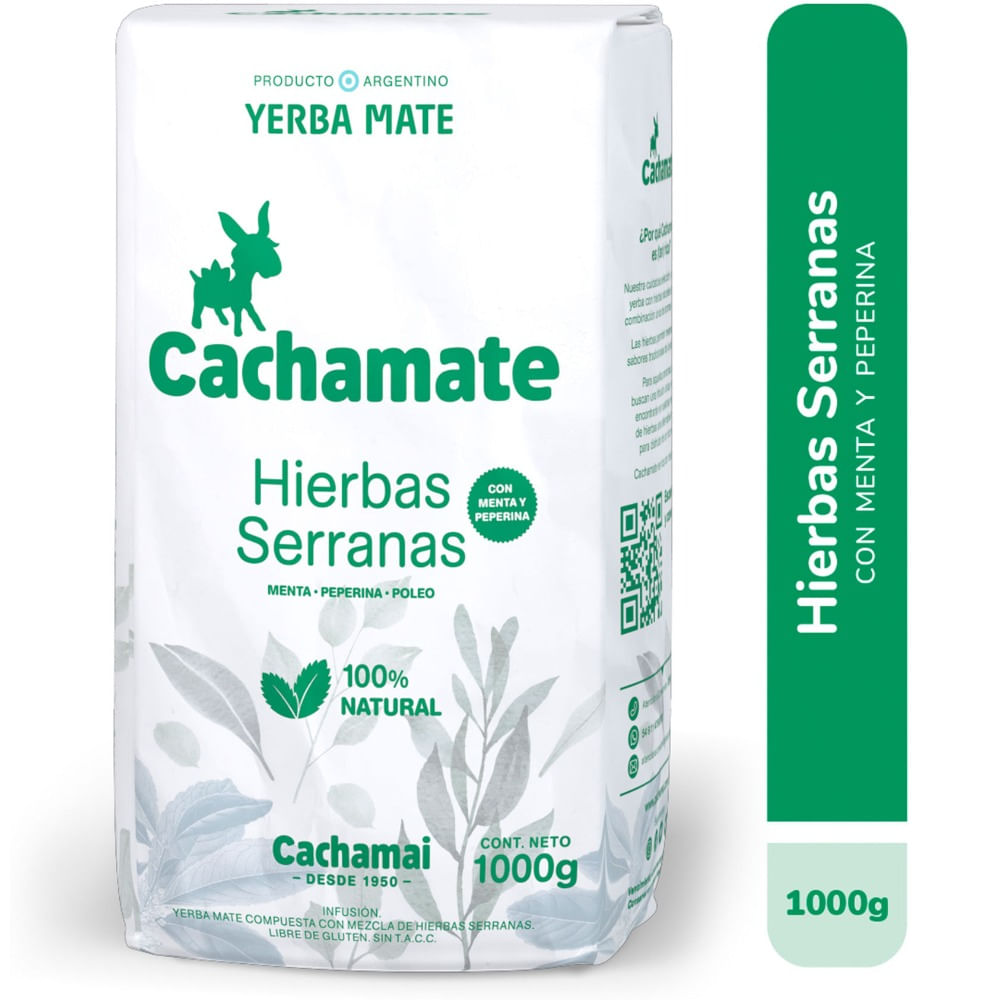 yerba mate cachamate hierbas serranas 1 kg