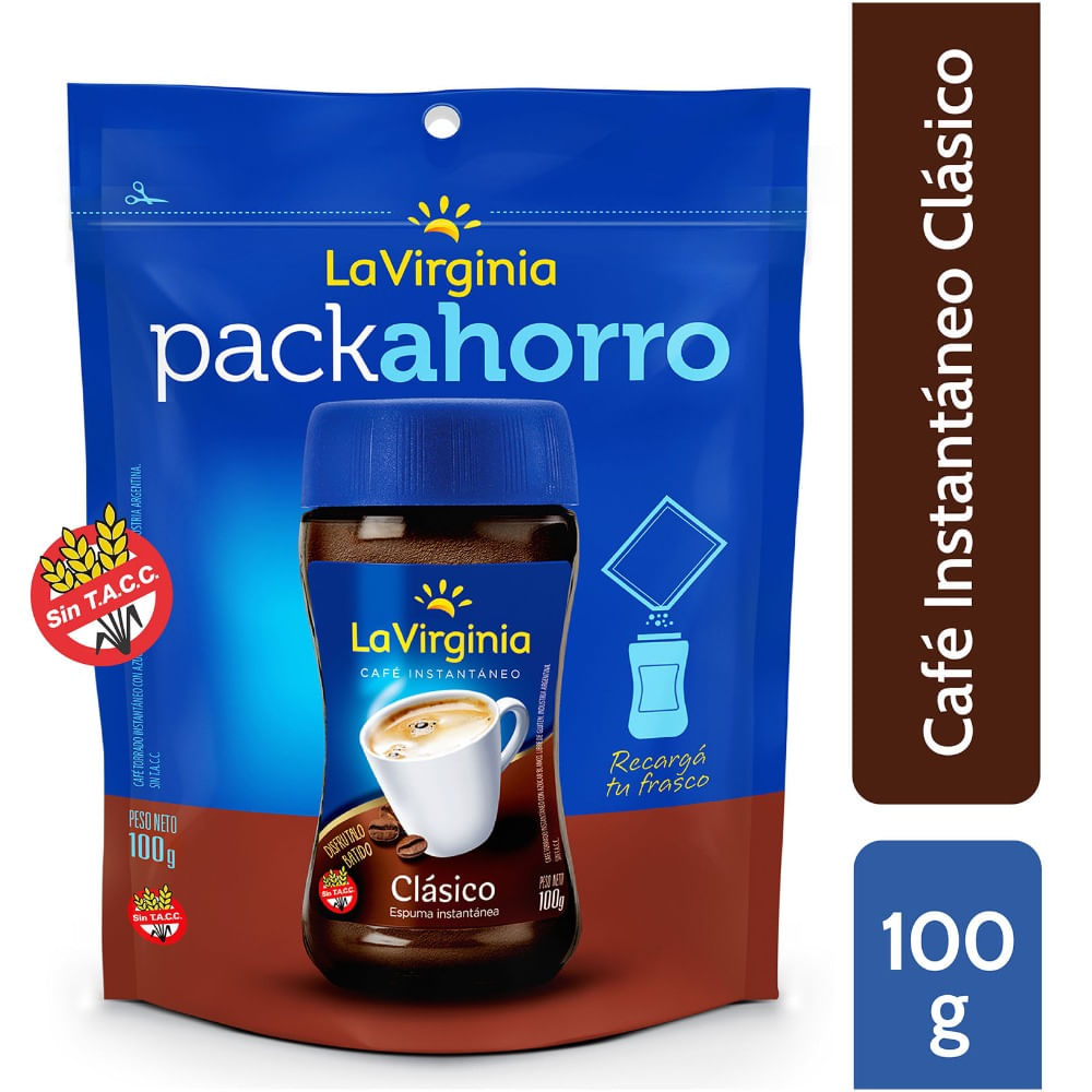 Café instantáneo La Virginia clásico dp 100 g