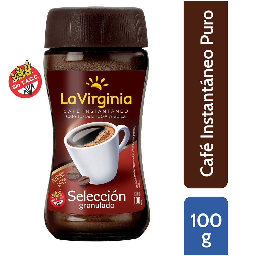 Café instantáneo La Virginia tostado frasco 100 g