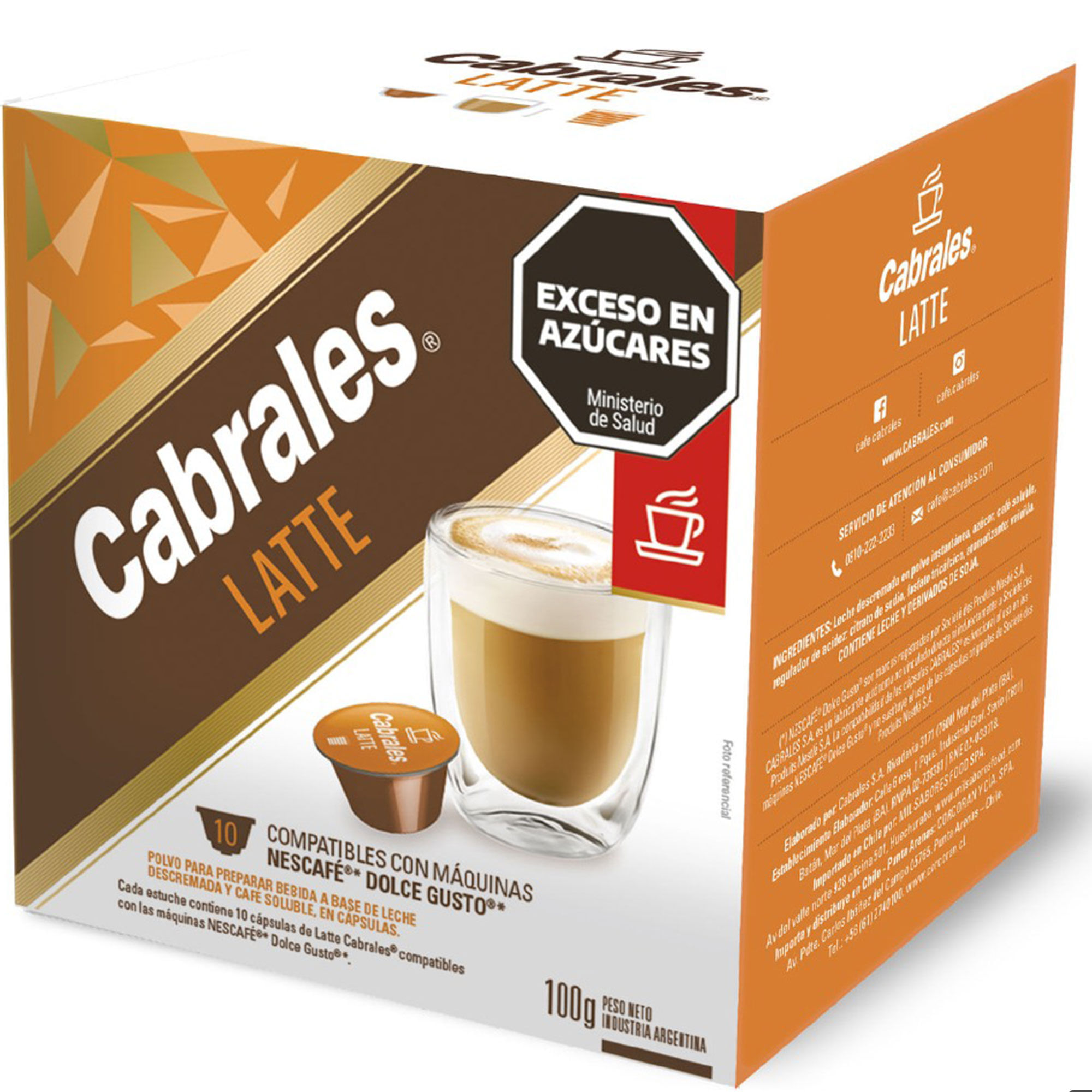 capsulas de cafe cabrales con leche 10 uni