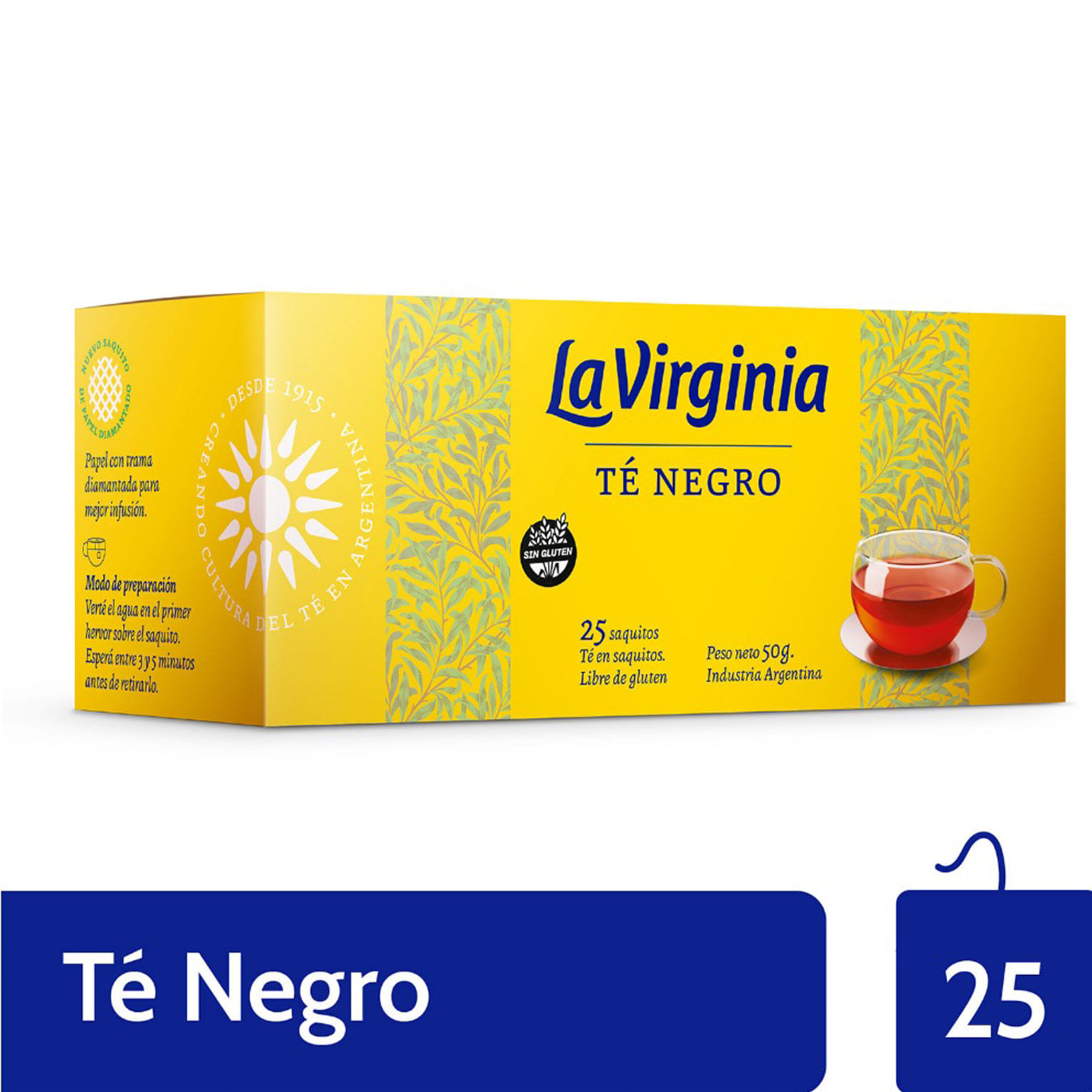 Té negro La Virginia en saquitos x 25 uni