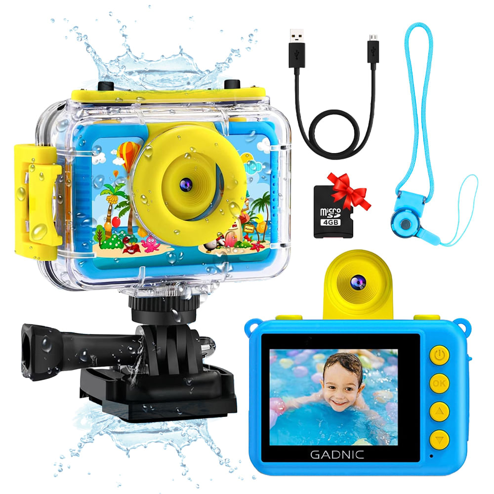 Cámara Digital Para Niños Gadnic Sumergible Alta Calidad Imagen Juegos Integrados