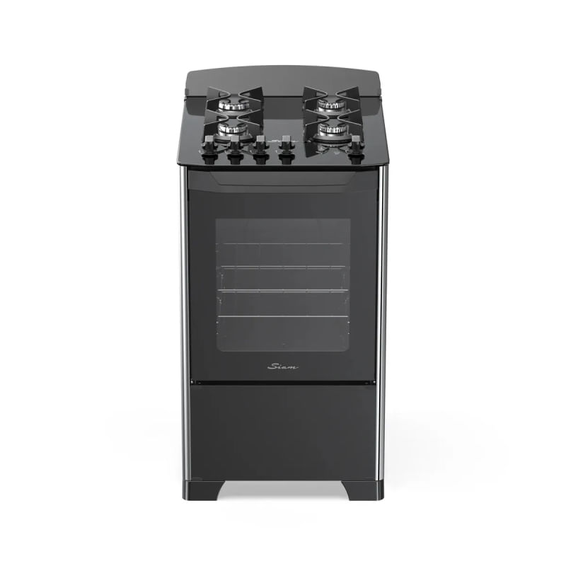 Cocina Multigas Siam 4 Hornallas 51cm Negro CSI-CM51NV