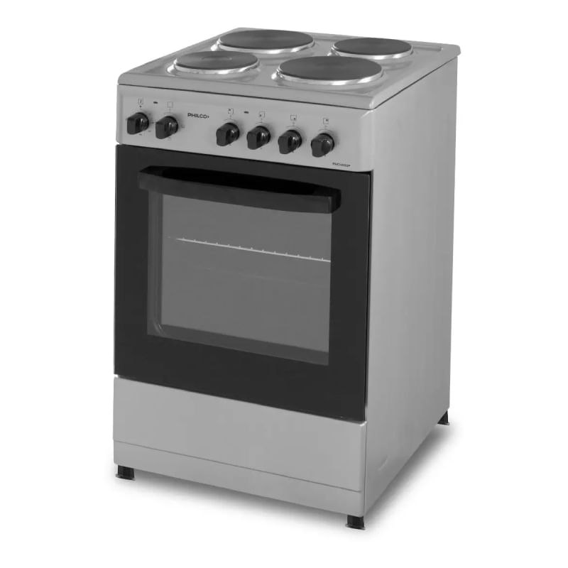 Cocina Electrica Philco 60 Cm 4 Hornallas Visor Plateado Phch060p2-Ns