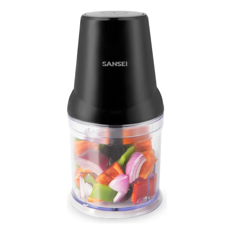 Procesadora Picadora De Alimentos Sansei 400w 500ml Negro Pi24b0s-Ns