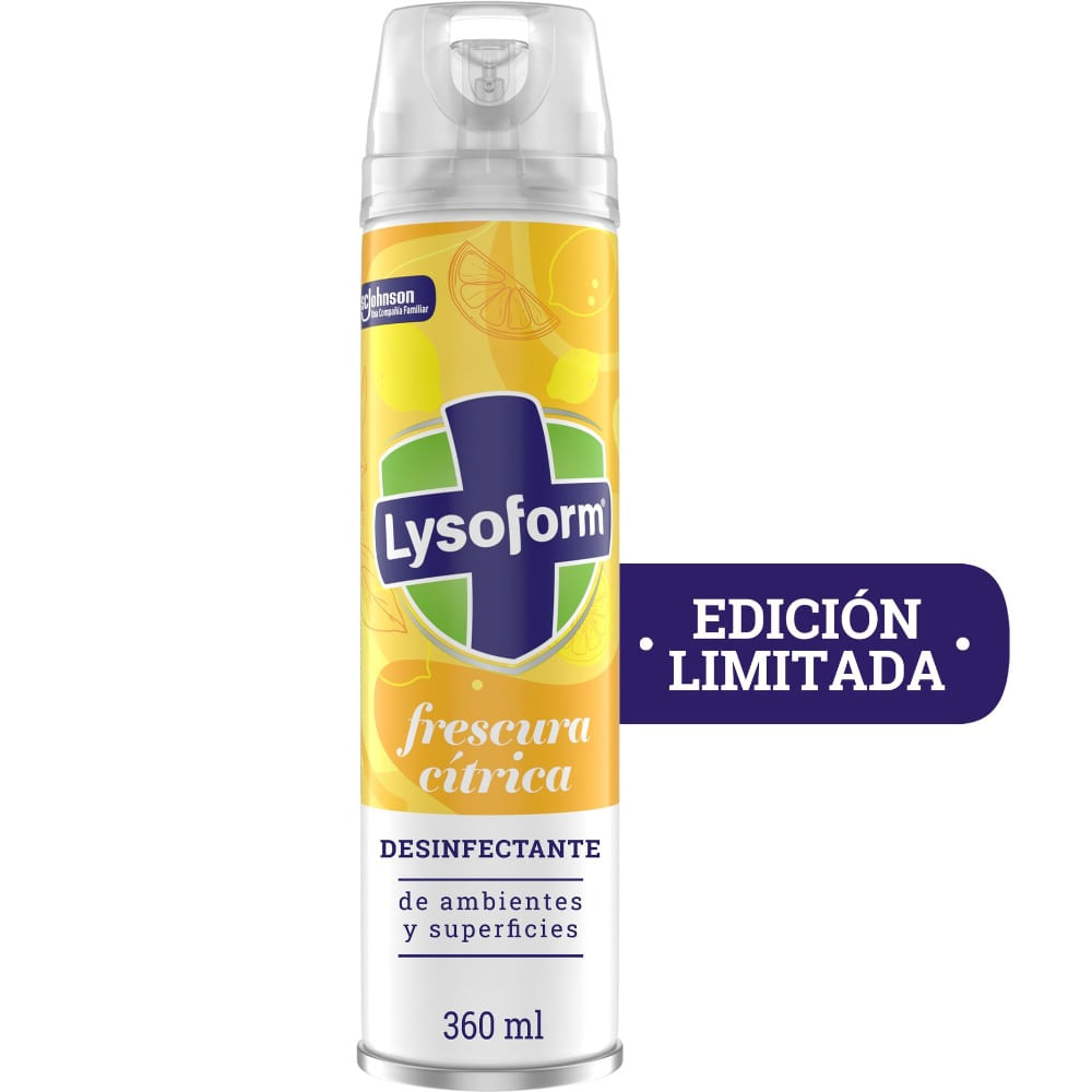 Desinfectante en aerosol Lysoform frescura citrica 360 ml